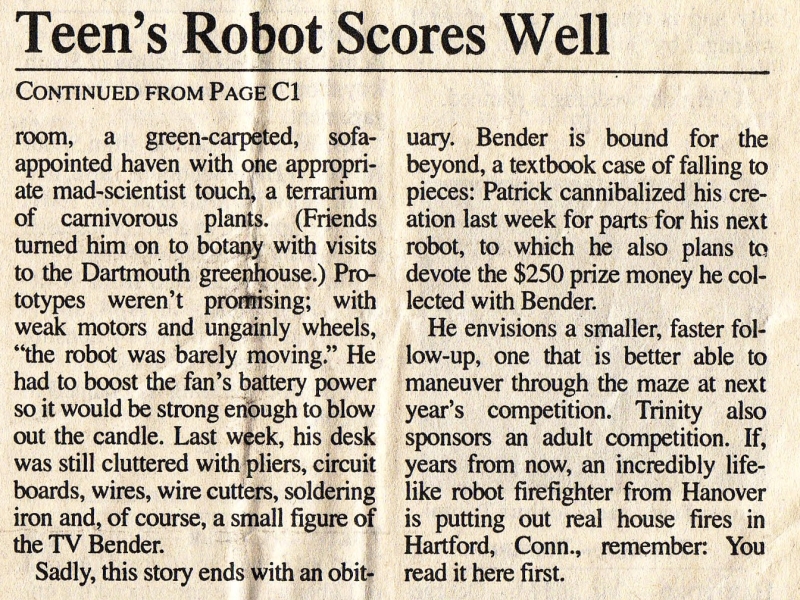 Newspaper article page 2.
